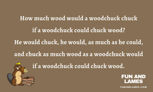 How Much Wood Could a Woodchuck Chuck? - Tongue Twister for Kids